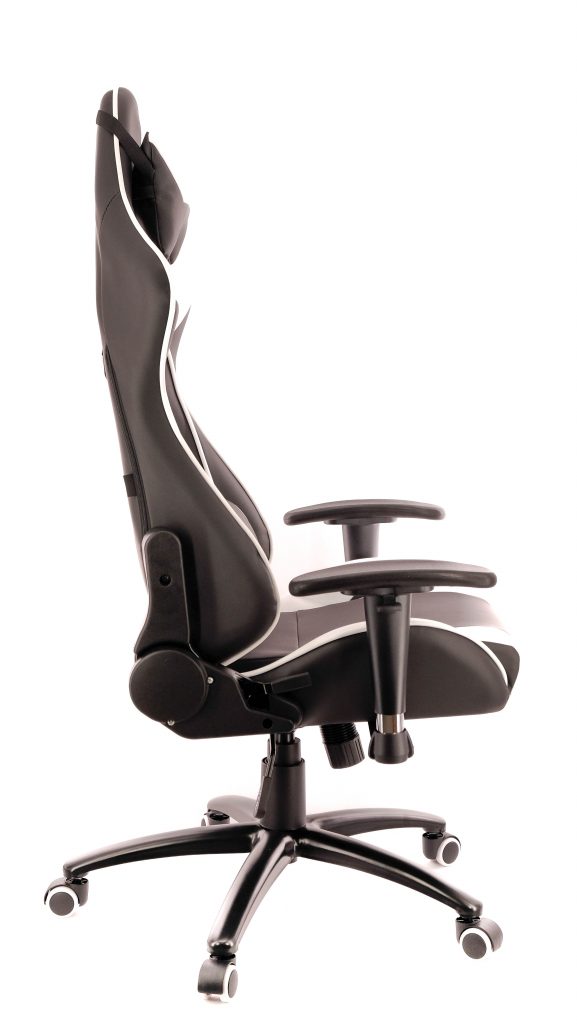white desk chair with wheels